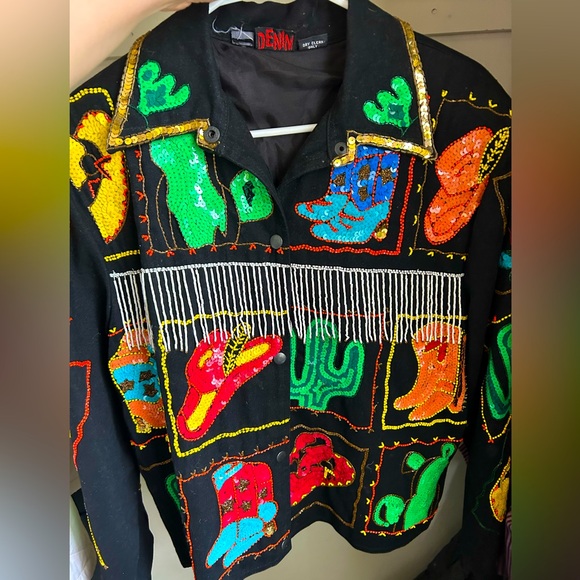 Vintage 90s southwest sequin rodeo jacket - Picture 1 of 3